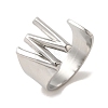 Non-Tarnish 201 Stainless Steel Finger Rings RJEW-H223-04P-W-3