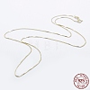 925 Sterling Silver Box Chain Necklaces STER-F039-40cm-03G-1
