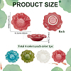 4Pcs 4 Colors Lotus Leaf Ceramics Jewelry Decorative Plates AJEW-PH0008-40-2