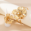 Flower Alloy Cuff Bangles & Cuff Rings Sets for Women FS-WGC4226-01-5