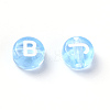 Transparent Cornflower Blue Acrylic Beads TACR-YW0001-08D-4