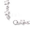 304 Stainless Steel Star Link Chain Bracelet Making AJEW-JB01446-2