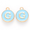 Golden Plated Alloy Enamel Charms LS-ENAM-S118-04G-1