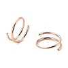 Double Nose Ring for Single Piercing AJEW-C010-02RG-02-3