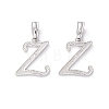 Rack Plating Eco-Friendly Brass Letter Pendants KK-K265-02P-Z-1