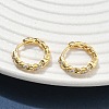 Brass Micro Pave Clear Cubic Zirconia Hoop Earrings EJEW-C182-05B-G-2