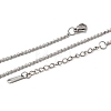 12Pcs 2MM 304 Stainless Steel Rolo Chain Necklaces for Men Women NJEW-H093-12P-5