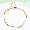 304 Stainless Steel Rope Chain Bracelets for Women BJEW-C094-03G-1