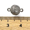 Brass Micro Pave Clear Cubic Zirconia Magnetic Clasps KK-A230-02D-P-3