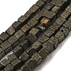 Natural Pyrite Beads Strands G-F631-K29-1