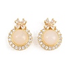 Brass Micro Pave Clear Cubic Zirconia Pendants KK-D228-01G-02-1