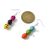 Dyed Synthetic Turquoise Dangle Earrings EJEW-JE05376-01-3