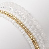 4Pcs 4 Style Natural White Jade & Glass Beaded Stretch Bracelets Set BJEW-JB09227-6