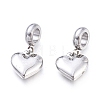 Non-Tarnish 304 Stainless Steel European Dangle Charms X-STAS-F243-39P-1