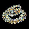 Electroplate Transparent Glass Beads Strands EGLA-B012-AB-4