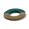 Opaque Resin & Walnut Wood Pendants RESI-M027-01G-3