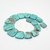 Synthetic Turquoise Trapezoid Bead Strands G-L359-04-2