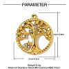 304 Stainless Steel Rhinestone Pendants STAS-OY009-92G-2