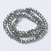 Electroplate Glass Beads Strands EGLA-A034-J4mm-Y01-2