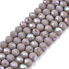 Electroplate Opaque Solid Color Glass Beads Strands LS-EGLA-A044-P3mm-L10-1