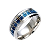 Bling Titanium Steel Cross Finger Ring for Easter EAER-PW0001-175H-1