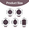 10Pcs 5 Styles Wood Pendant Cabochon Settings WOOD-TA0003-05-4