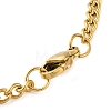 304 Stainlessa Steel Curb Chain Pendant Necklaces NJEW-H034-08G-3