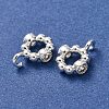 Brass & Cubic Zirconia Tube Bails KK-L270-09S-2