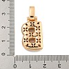 Brass Micro Pave Clear Cubic Zirconia Pendants KK-B099-01G-B-3