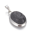 Natural Lava Rock Pendants G-L512-D12-2