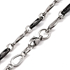 201 Stainless Steel Oval Links Chain Necklace NJEW-F222-38EBP-03-2