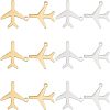 12Pcs 2 Colors 201 Stainless Steel Pendants STAS-UN0035-68-1