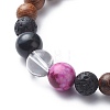 Wood Beads Stretch Bracelets Making BJEW-PH00009-04-2