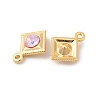 Brass Glass Charms KK-P340-08G-02-2