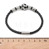 Braided Microfiber Leather Cord Bracelets BJEW-C153-01D-5