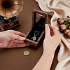 Wood Pendant Storage Magnetic Boxes with Mirror Inside CON-WH0085-243-3