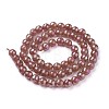 Electroplate Natural Carnelian Beads Strands G-P430-10-B-1