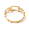 304 Stainless Steel Triple Rectangle Hollow Finger Ring for Women RJEW-B035-02G-3