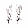 Anti-Tarnish Rhodium Plated 925 Sterling Silver Snap on Bails STER-N016-21P-1