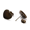 Brass Stud Earring Findings KK-E774-59AB-2
