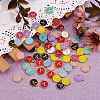 120Pcs 12 Colors Golden Plated Alloy Charms ENAM-SZ0001-64Y-6