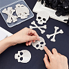 6 Sets Skull Bone Glitter Rhinestone DIY-FH0003-71-3