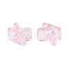 UV Plating Transparent Acrylic European Beads OACR-M027-02K-01-2