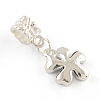 Silver Color Plated Flower Metal Alloy Enamel European Dangle Charms X-ENAM-Q421-28-3