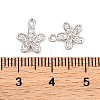 Brass Micro Pave Clear Cubic Zirconia Pendants KK-S389-12P-3