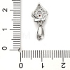 Brass Micro Pave Cubic Zirconia Pinch Bails KK-L229-068P-3