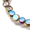 Electroplated Transparent Glass Beads Strands GL-CBA98F0-06B-01-2