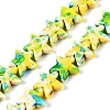 Spray Painted Synthetic Turquoise Beads Strands UNKW-T001-11C-4