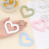 6Pcs 6 Colors Food Grade Eco-Friendly Silicone Beads SIL-CA0001-42-3