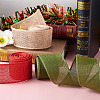Yilisi 3 Rolls 3 Colors Polyester Imitation Linen Wrapping Ribbon OCOR-YS0001-02A-15